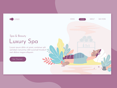 Luxury Spa Landing Page Flat Concept