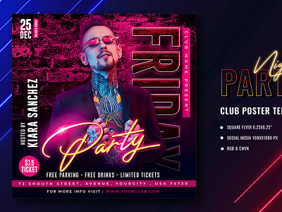 Club Party Poster Template