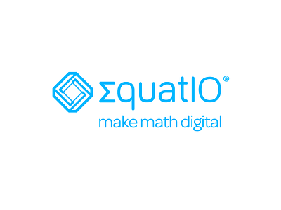 Equatio logo. Designed for Texthelp. equatio logo math penrose stem