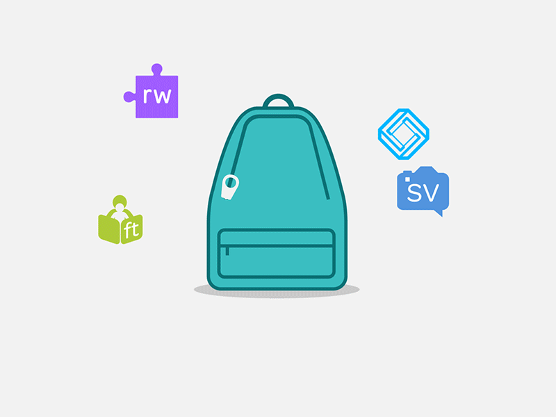 Texthelp Toolkit Animation - Education Software animation bag character classroom education logo school texthelp