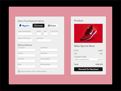 Checkout Form Daily UI Challenge #2