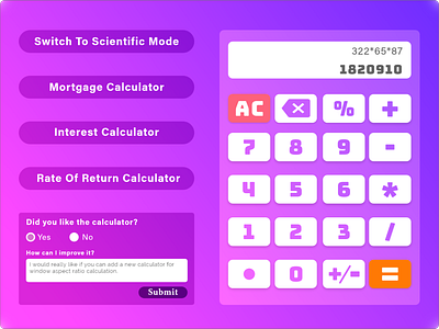 Calculator Design Daily UI Challenge Day 4 calculator calculator design daily ui daily ui challenge design ui ui learning web ui