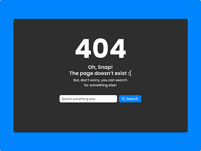 404 Error Page, Daily UI Challenge Day 8