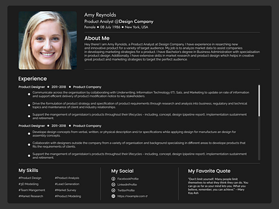 User Profile Remake of Daily UI Day 6 daily ui daily ui challenge design learning design profile ui user user profile web ui