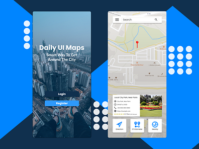 Maps UI Day 29 app application application design daily ui design icon map mobile navigation responsive search ui web design web ui