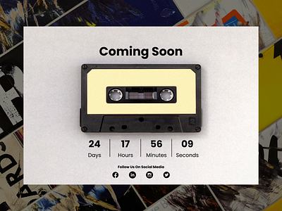 Coming Soon Day 48 application branding coming soon daily ui daily ui challenge design ecommerce homepage illustration landing page launch learning design logo music product release shopping tape ui web ui