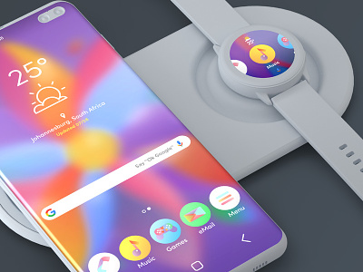 Android Theme Designs android app clay render colour icon design smartphone smartwatch theme design ui design ux design ui web design user interface