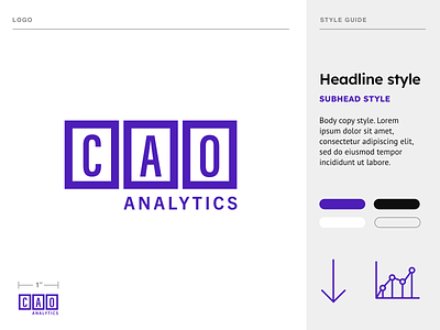 CAO Analytics - Branding branding data analytics design graphic design logo logo design styleguide vector web design website