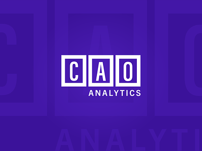 CAO Analytics Logo branding data analytics design logo