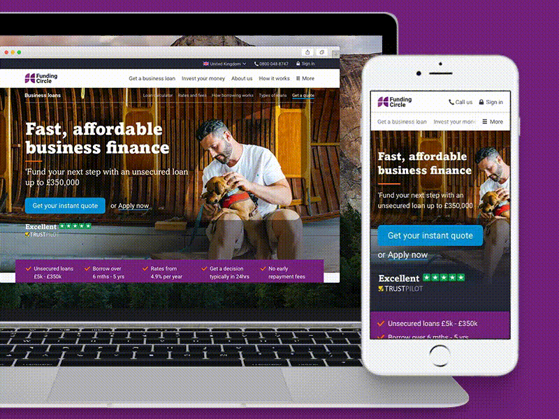 Funding Circle responsive brand refresh