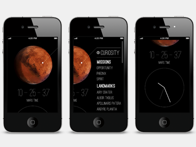 Time On Mars app clock mars