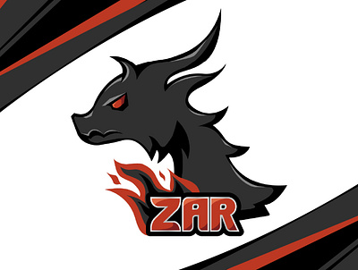 Zar, a logo for a Gaming YouTube channel design dragon graphic design illustrator logo mascot vector youtube