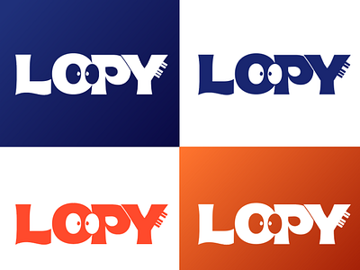 Logo for a fictive brand "Loopy" graphic design illustrator logo logo design loopy piano synthe