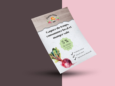 Flyer for a local gardener located in France flyer gardener graphic design illustrator indesign logo logo design