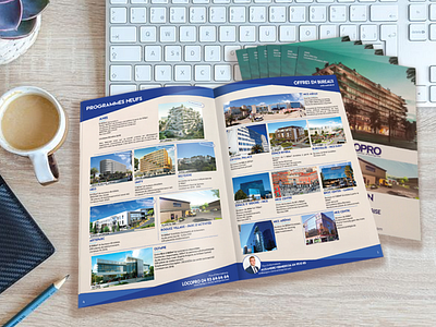 Commercial brochure made on InDesign for a real estate agency