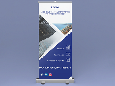 Roll-up made for a French real estate agency