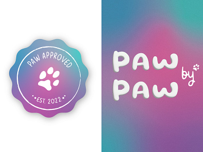 Paw by Paw, a fictive puppy training company for the brief club branding graphic design illustrator logo logo design puppy training the brief club