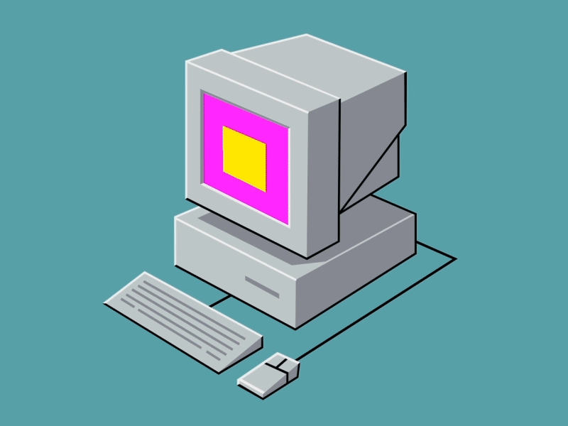 Personal Home Computer animation computer jtighe loop vector