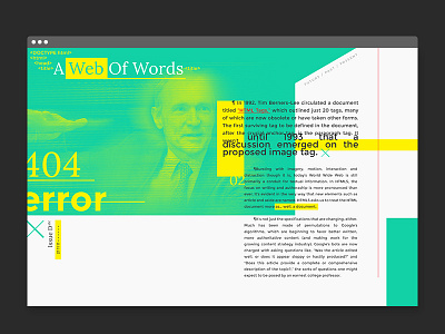 A Web of Words - Experimental Web Design