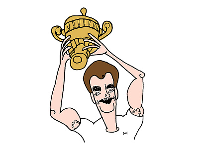 Andy Murray - Wimbledon Champ design draw drawing flat illustration sketch sketchbook sport tennis wimbledon