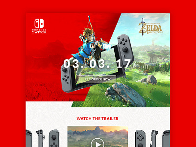 Nintendo Switch & Zelda - Web Concept