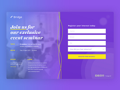 Event Seminar Landing Page