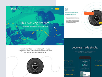 Theo Website design digital gradient product startup typography ui ux webdesign website