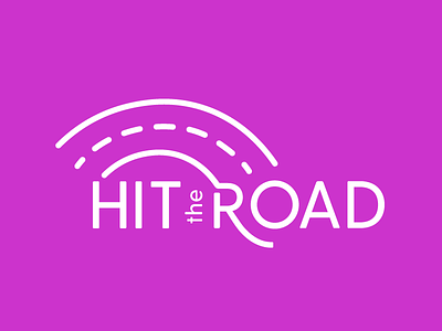 Hit The Road Logo logo newsletter type