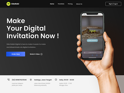 Digital Invitation landing page digital invitation landingpage managementapp ui