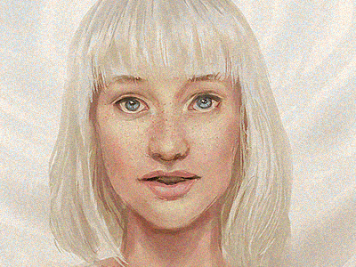 Spring art digital painting female portrait painting portrait spring