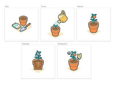 HubSpot Design Principles bee butterfly canvas design gardening hubspot planting pot principles roots watering can