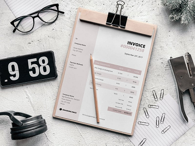 Free Invoice Template – Light and Friendly Note