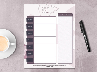 Free Printable Weekly Planner Template - Old Lavender