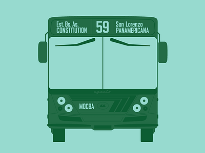 Bus 59 Panamericana illustration typeface