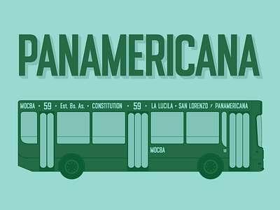 Bus 59 Panamericana illustration typeface