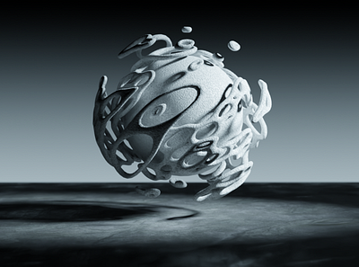 Stylized alien element 3d animation branding design graphic design motion graphics