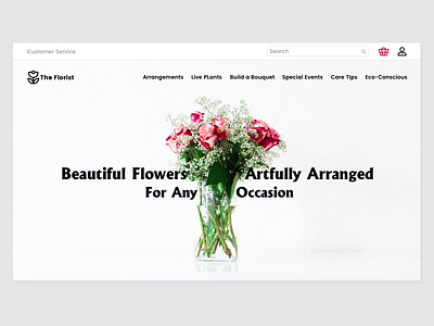 Florist App florist flowers ui user interface ux web application