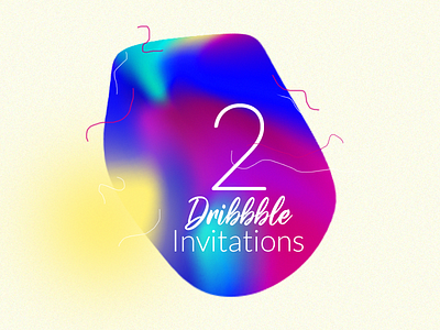 2 Dribbble Invitations baugasm colors gradient invitations invites