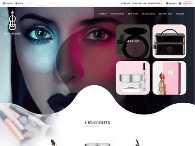Oud Milano Website design fashion makeup skincare ui uiux design user experience user interface ux web design website