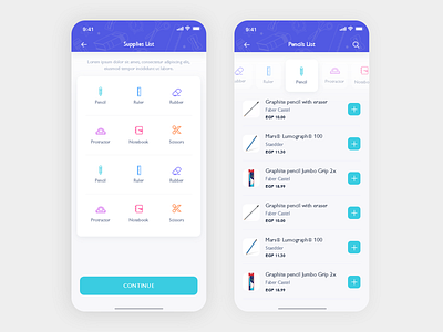 School supplies app design ios library mobile app school supplies ui uiux design user experience user interface ux