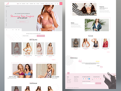 Kenz Lingerie fashion fashion design ladies lingerie ui uiux design user experience user interface ux web design website