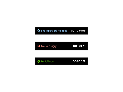Snackbars component of RIDI design system by Hyunji on Dribbble