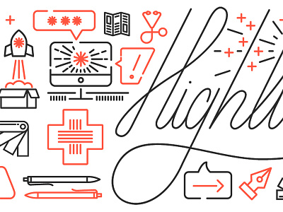 Highline Illustrations highline design company line icons