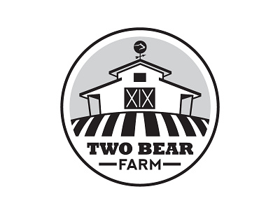 Two Bear Farm Logo sketch barn farm logo logo sketch