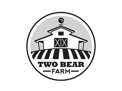 Two Bear Farm Logo sketch barn farm logo logo sketch