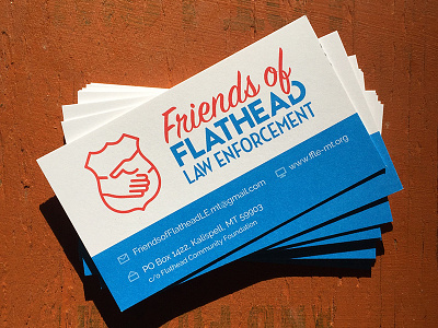 Friends of Flathead Law Enforcement logo and cards