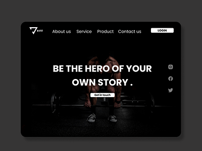 Gym website branding gym ui