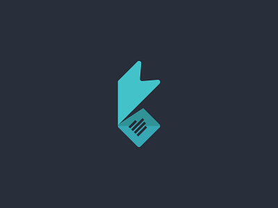Secret project blue bookmark clean flat icon ios7 logo logo design simple text ui