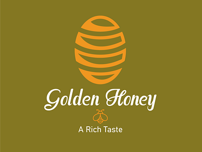Golden Honey branding concept digital artist freelance freelancer graphic design illustrator logo