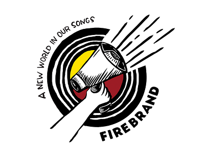 FIREBRAND Records branding hand lettering illustration logo typography